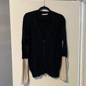 T by Alexander Wang Black and Cream Cardigan Sweater